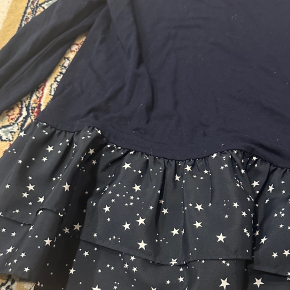 Kate Spade Navy Starry Ruffle Top - Picture 3 of 4